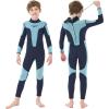 imageSeaskin Kids Wetsuit for Boys Girls Toddler 3mm Back Zip Thermal SwimsuitsNavyblue