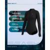 imageSeaskin Womens Wetsuit 2mm One Piece Long Sleeves Shorty WetsuitBlack