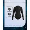 imageSeaskin Womens Wetsuit 2mm One Piece Long Sleeves Shorty WetsuitBlack