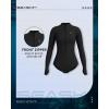 imageSeaskin Womens Wetsuit 2mm One Piece Long Sleeves Shorty WetsuitBlack