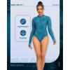 imageSeaskin Womens Wetsuit 2mm One Piece Long Sleeves Shorty WetsuitBlue