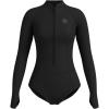 imageSeaskin Womens Wetsuit 2mm One Piece Long Sleeves Shorty WetsuitBlack
