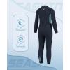 image:imageSeaskin Kids Wetsuit for Boys Girls Toddlers 3mm Front Zip Full Body Diving Suits Neoprene Thermal Swimsuits for Swimming Diving Water SportsBlue