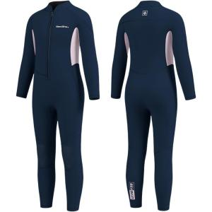 image:imageSeaskin Kids Wetsuit for Boys Girls Toddlers 3mm Front Zip Full Body Diving Suits Neoprene Thermal Swimsuits for Swimming Diving Water SportsPink