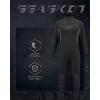image:imageSeaskin Full Wetsuits for Men 3mm Back Zip Diving SuitsBlackGreen