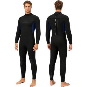 image:imageSeaskin Full Wetsuits for Men 3mm Back Zip Diving SuitsBlackBlue