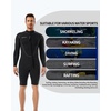 image:imageSeaskin Long Sleeve Shorty Wetsuit for Mens 3mm Neoprene Front Zipper Diving SuitsBlack