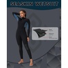 image:imageSeaskin Womens Wetsuit 3mm Neoprene Full Body Front Zip Diving SuitsBlackBlue