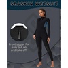 image:imageSeaskin Womens Wetsuit 3mm Neoprene Full Body Front Zip Diving SuitsBlackBlue