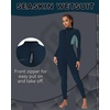 image:imageSeaskin Womens Wetsuit 3mm Neoprene Full Body Front Zip Diving SuitsNavy Blue