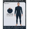 image:imageSeaskin Full Wetsuits for Men 3mm Neoprene Front Zip Diving SuitsNavy Blue