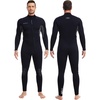 image:imageSeaskin Full Wetsuits for Men 3mm Neoprene Front Zip Diving SuitsBlack