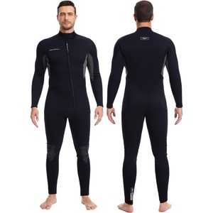 image:imageSeaskin Full Wetsuits for Men 3mm Neoprene Front Zip Diving SuitsBlack