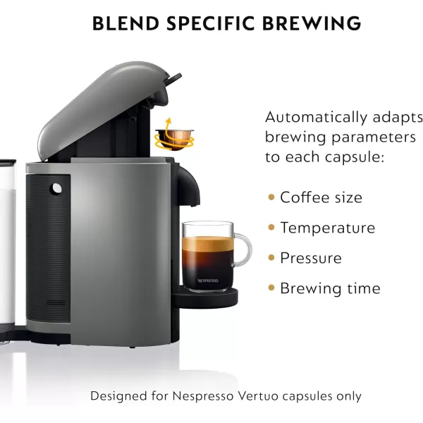Breville BNV450GRY VertuoPlus Coffee and Espresso Machine, Grey