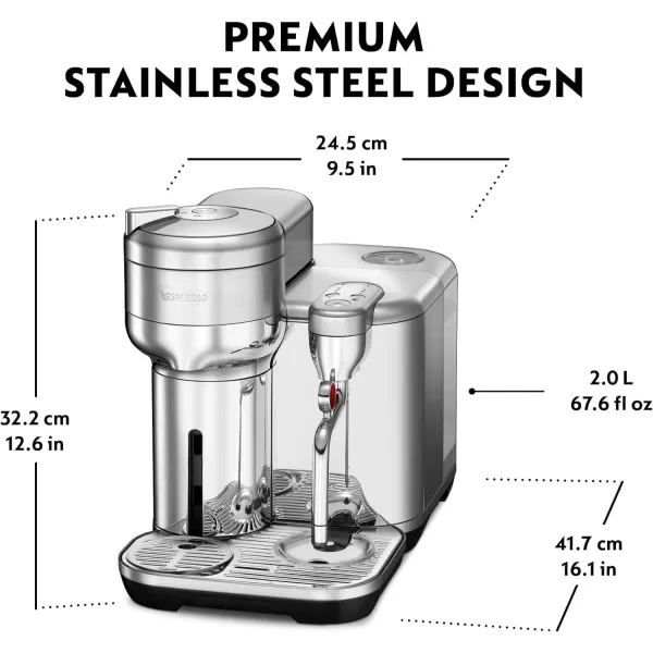 Breville Nespresso Vertuo Creatista BVE850BSS, Brushed Stainless Steel