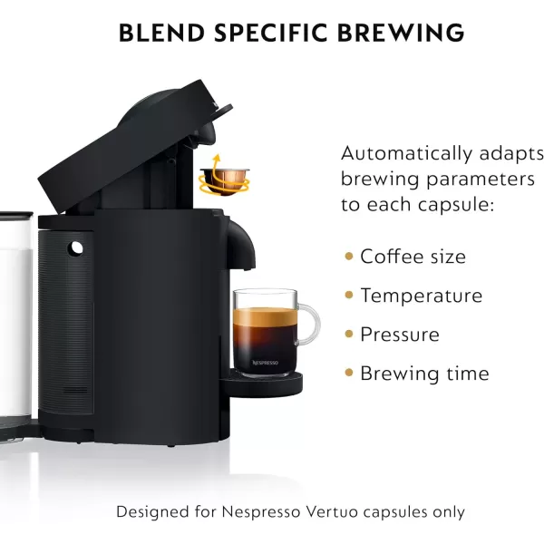 De'Longhi Nespresso VertuoPlus Coffee and Espresso Machine by De'Longhi, 38 ounces, Matte Black