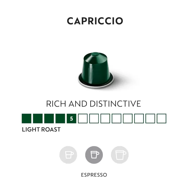 Nespresso Capsules OriginalLine, Cosi, Mild Roast Espresso Coffee, 50 Count Coffee Pods, Brews 1.35oz 