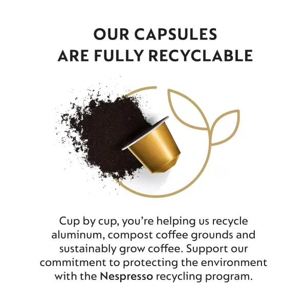 Nespresso Capsules OriginalLine, Cosi, Mild Roast Espresso Coffee, 50 Count Coffee Pods, Brews 1.35oz 