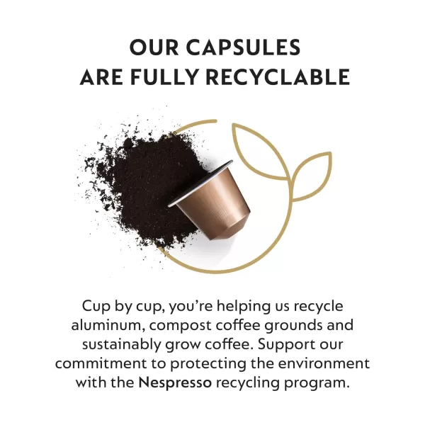 Nespresso Capsules OriginalLine, Cosi, Mild Roast Espresso Coffee, 50 Count Coffee Pods, Brews 1.35oz 