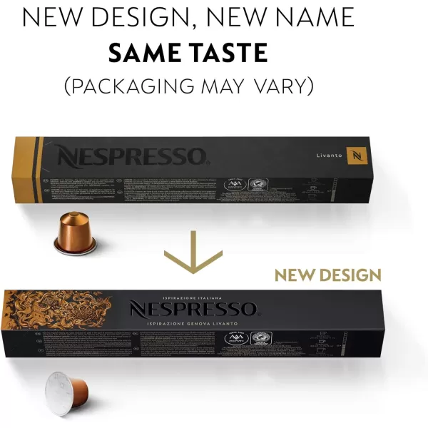 Nespresso Capsules OriginalLine, Ispirazione Arpeggio Intenso, Dark Roast Coffee, 10 Count 