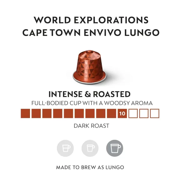 Nespresso Capsules OriginalLine, Vienna Linizio Lungo, Mild Roast Coffee, 50 Count Coffee Pods, Brews 3.7 Ounce 