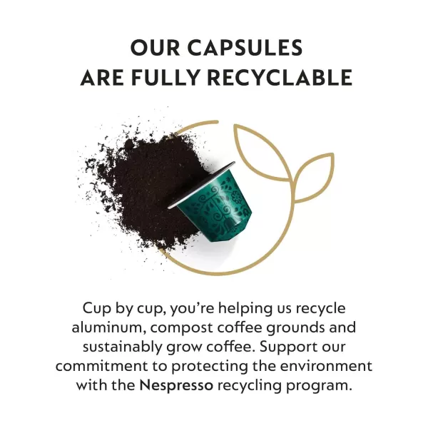 Nespresso Capsules OriginalLine, Vienna Linizio Lungo, Mild Roast Coffee, 50 Count Coffee Pods, Brews 3.7 Ounce 