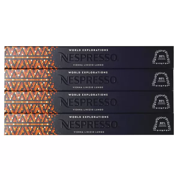 Nespresso Capsules OriginalLine, Vienna Linizio Lungo, Mild Roast Coffee, 50 Count Coffee Pods, Brews 3.7 Ounce 