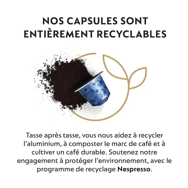 Nespresso Capsules OriginalLine, Vienna Linizio Lungo, Mild Roast Coffee, 50 Count Coffee Pods, Brews 3.7 Ounce 