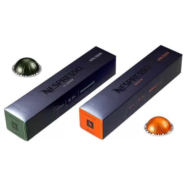 Nespresso Capsules Vertuo, Double Espresso Scuro, Dark Roast Espresso Coffee, 40-Count Coffee Pods, Brews 2.7oz