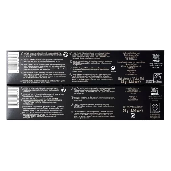 Nespresso Capsules Vertuo, Double Espresso Scuro, Dark Roast Espresso Coffee, 40-Count Coffee Pods, Brews 2.7oz
