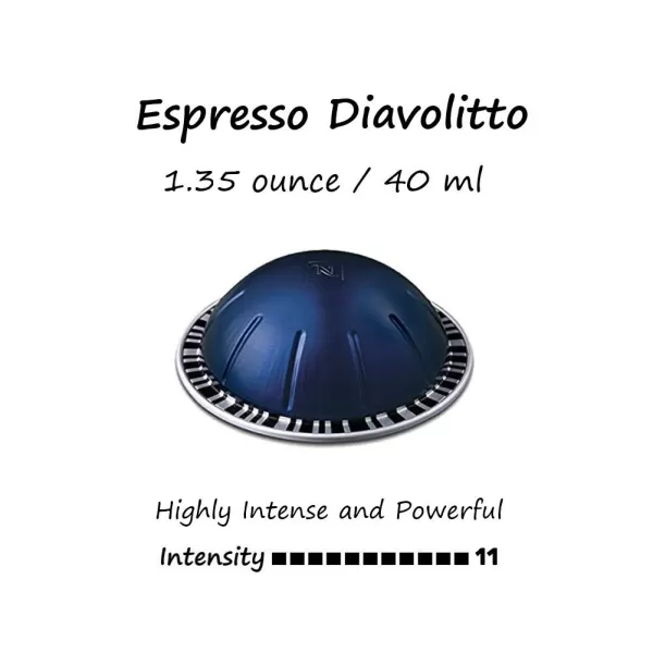 Nespresso Capsules Vertuo, Double Espresso Scuro, Dark Roast Espresso Coffee, 40-Count Coffee Pods, Brews 2.7oz