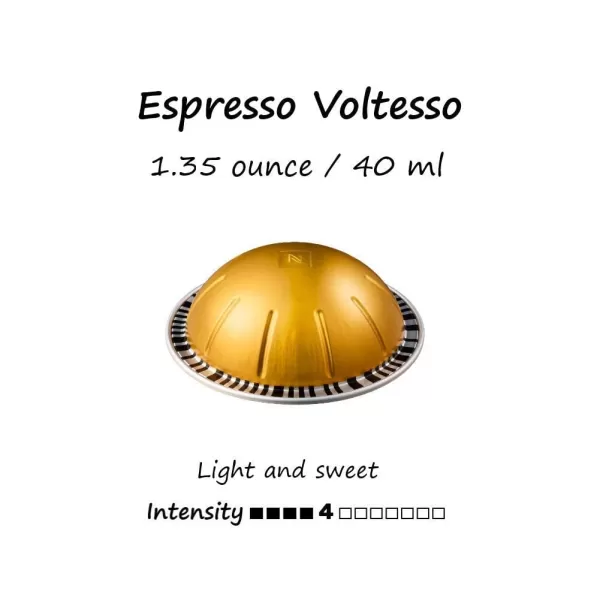 Nespresso Capsules Vertuo, Double Espresso Scuro, Dark Roast Espresso Coffee, 40-Count Coffee Pods, Brews 2.7oz