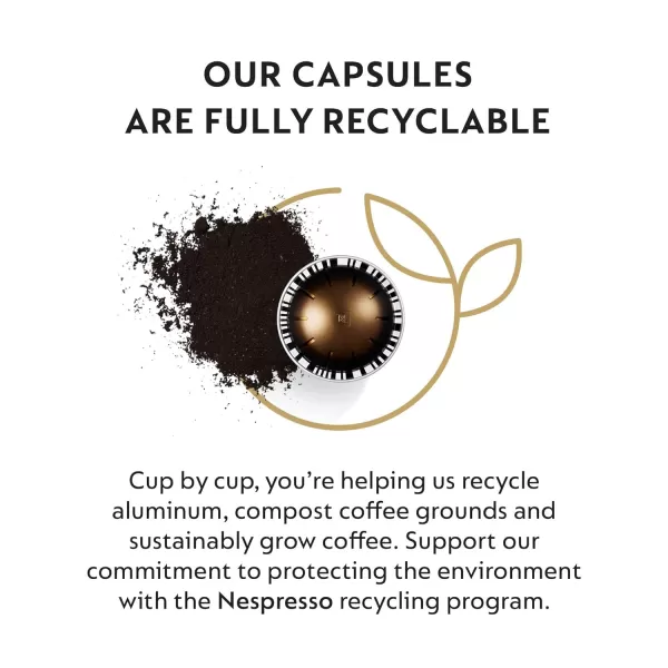 Nespresso Capsules Vertuo, Double Espresso Scuro, Dark Roast Espresso Coffee, 40-Count Coffee Pods, Brews 2.7oz