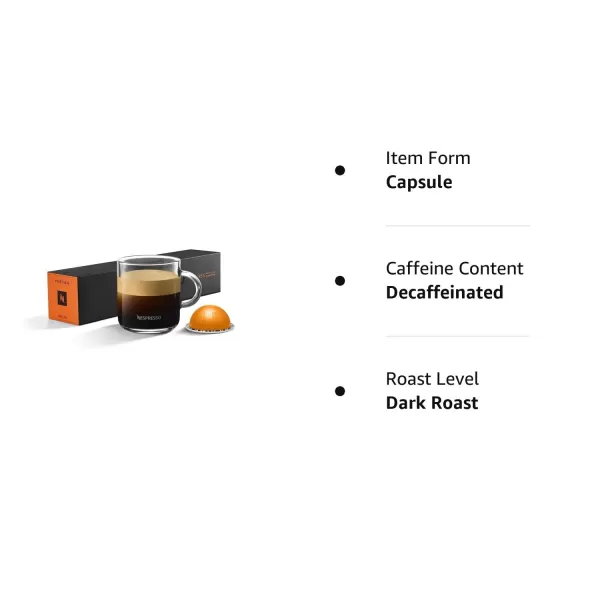 Nespresso Capsules Vertuo, Double Espresso Scuro, Dark Roast Espresso Coffee, 40-Count Coffee Pods, Brews 2.7oz Floral & Cereal)