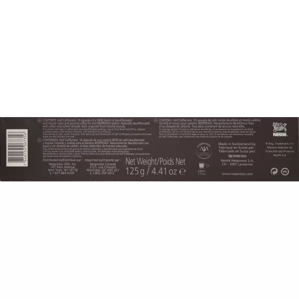 Nespresso Capsules Vertuo, Half Caffeinato, Mild Roast Coffee, 30-Count Coffee Pods, Brews 7.77 fl. oz.
