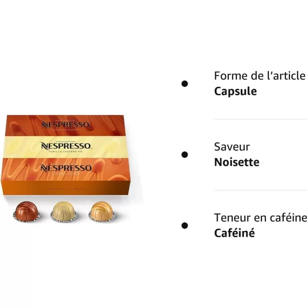 Nespresso Capsules Vertuo, Sweet Vanilla, Medium Roast Coffee, 30 Count Coffee Pods