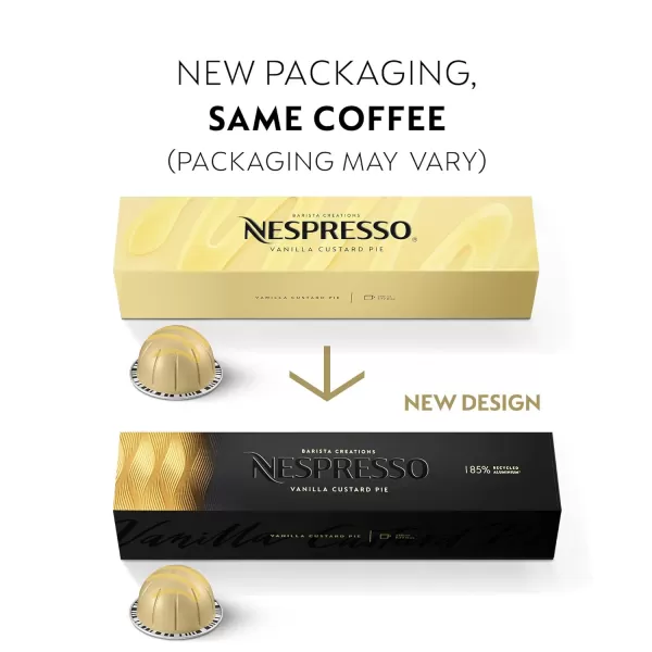 Nespresso Capsules Vertuo, Sweet Vanilla, Medium Roast Coffee, 30 Count Coffee Pods