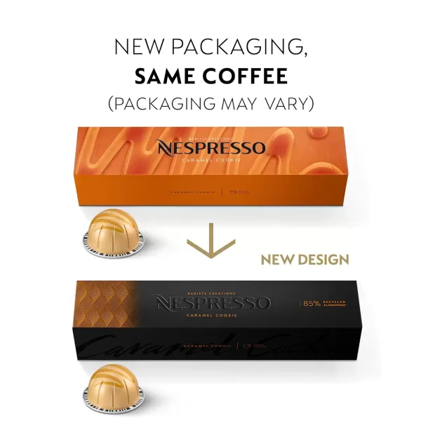 Nespresso Capsules Vertuo, Sweet Vanilla, Medium Roast Coffee, 30 Count Coffee Pods