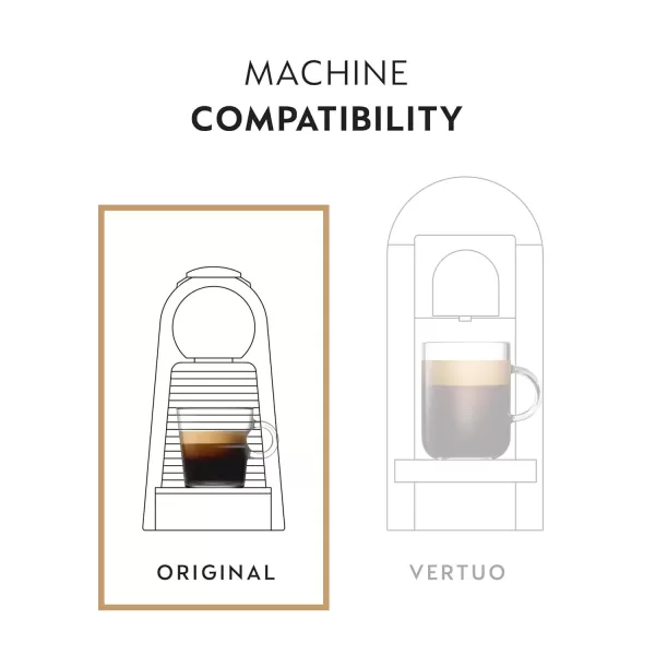 Nespresso Cpasules OriginalLine, Napoli and Venezia, Medium and Dark Roast Espresso Coffee 50 Count Espresso Coffee Pods, Brews 1.35oz