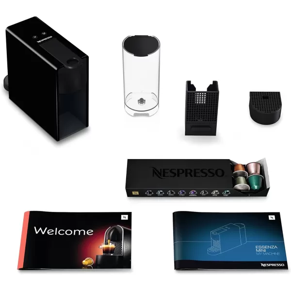 Nespresso Essenza Mini Espresso Machine by Breville,0.6 Liters, Piano Black, 15.25 x 5.5 x 12.25 in