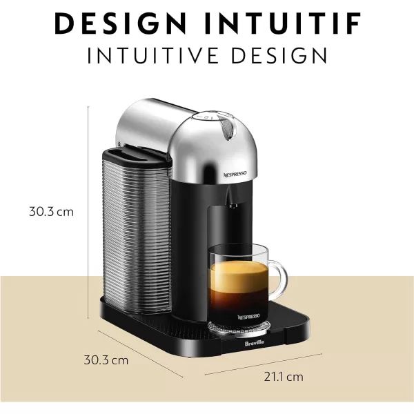 Nespresso Vertuo Coffee and Espresso Machine by Breville, 5 Cups, Black