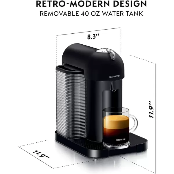 Nespresso Vertuo Coffee and Espresso Machine by Breville, 5 Cups, Black