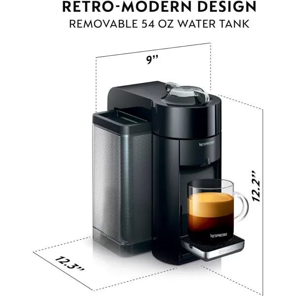 Nespresso Vertuo Coffee and Espresso Machine by De'Longhi with Milk Frother, Silver