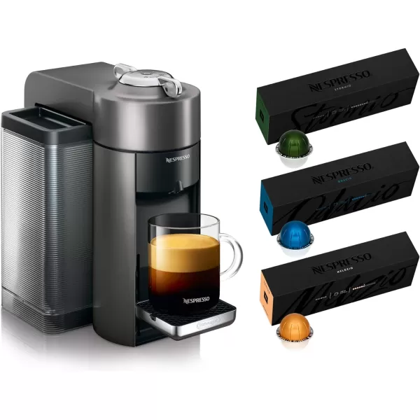 Nespresso Vertuo Coffee and Espresso Machine by De'Longhi with Milk Frother, Silver