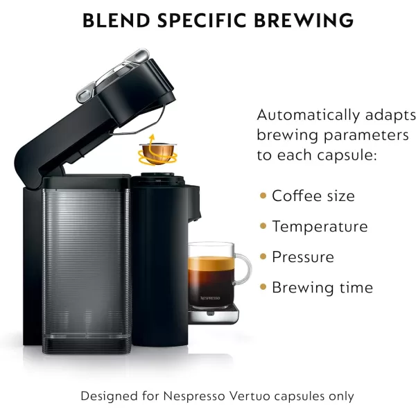 Nespresso Vertuo Coffee and Espresso Machine by De'Longhi with Milk Frother, Silver