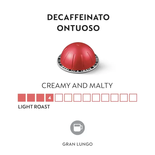 Nespresso Vertuo Melozio Decaffeinato, Medium Roast Espresso, 40 Count Coffee Capsules