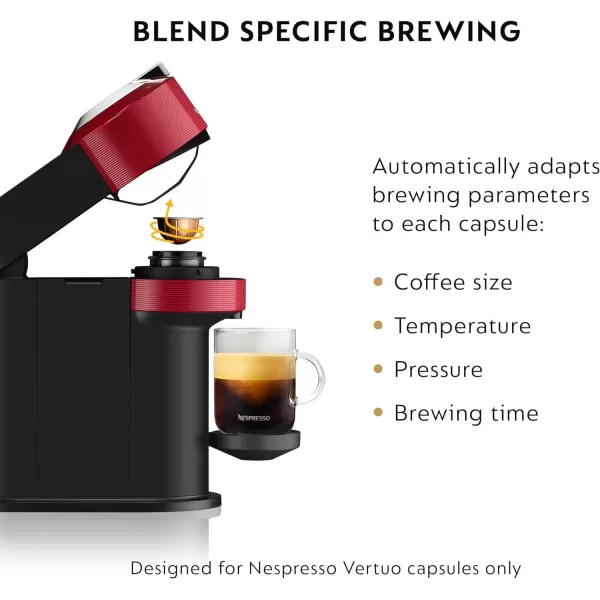 Nespresso Vertuo Next Coffee and Espresso Machine by Breville, Cherry Red, 1.1 Liters