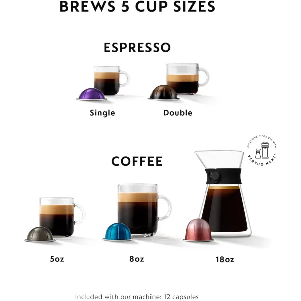 Nespresso Vertuo Next Coffee and Espresso Machine by Breville, Cherry Red, 1.1 Liters