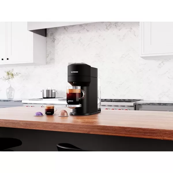 Nespresso Vertuo Next Deluxe Coffee and Espresso Maker, Pure Chrome with Aeroccino Milk Frother,1.1 liter, Black,Dark Chrome