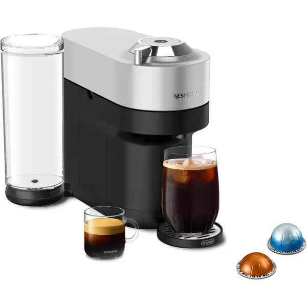 Nespresso Vertuo Pop+ Deluxe Coffee and Espresso Machine by De'Longhi, Silver